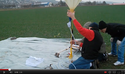 Wetterballon zur Luftprobenentahme