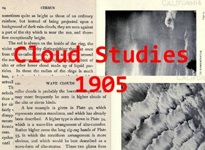 Cirren und Wellenwolken in Cloud Studies, 1905
