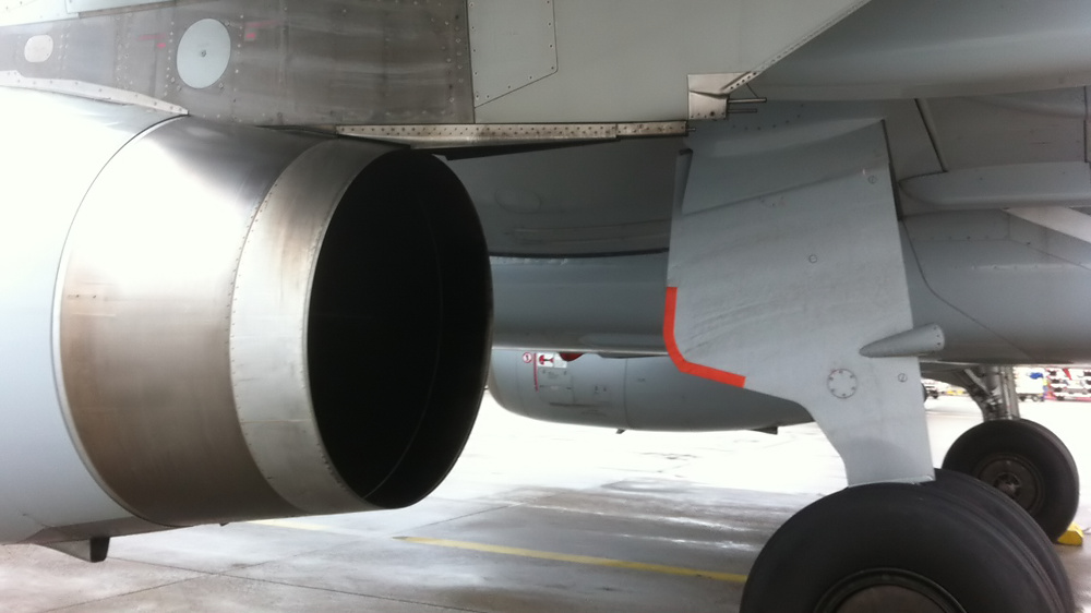 Pylon Drain einer A320 mit CFM-56-Triebwerk. Foto: Andre6r