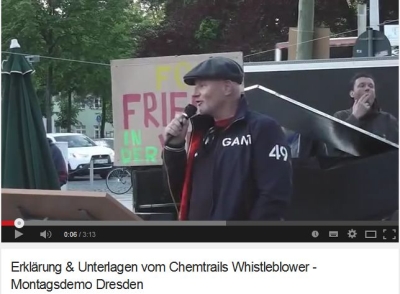 Erklärung & Unterlagen vom Chemtrails Whistleblower - Montagsdemo Dresden