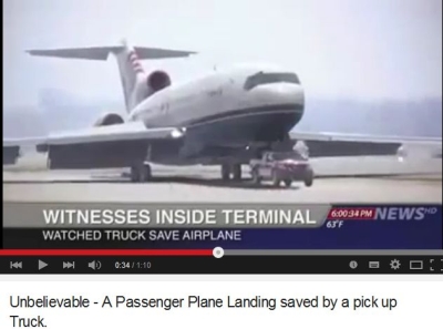 Must See Plane Landing Saved by a Truck